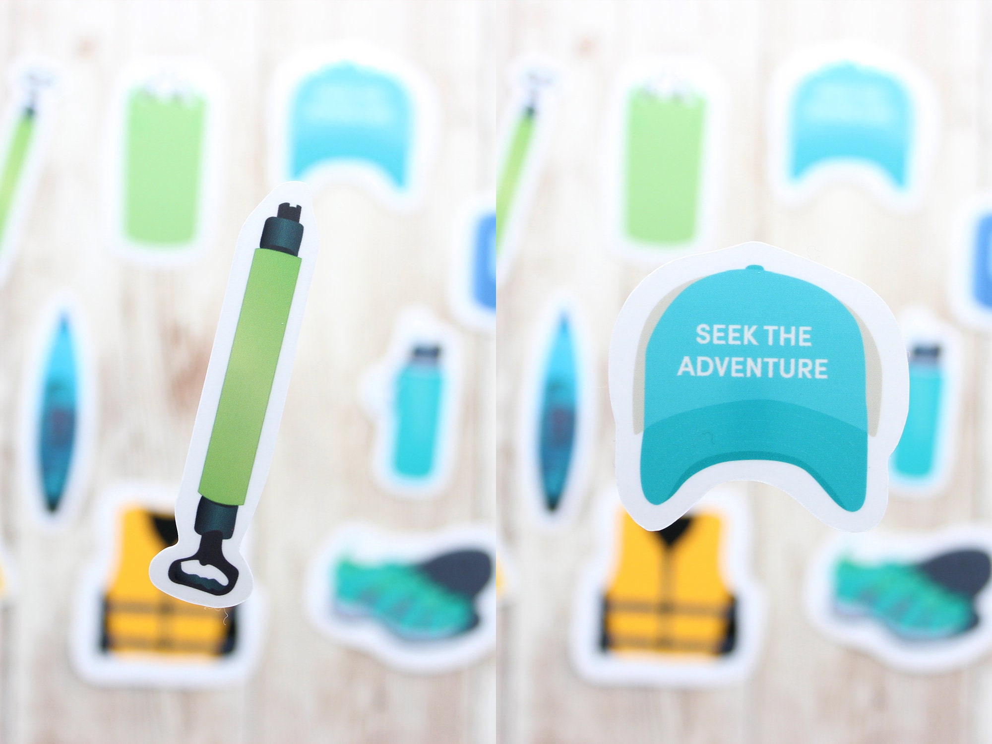 Kayak Sticker Pack 10 Waterproof Stickers Vinyl Stickers Etsy