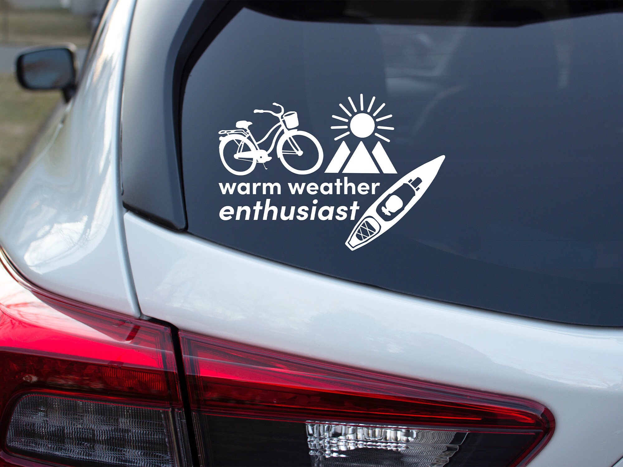 Outdoor Enthusiast Vinyl Car Decal Vehicle Decal Kayaks Etsy