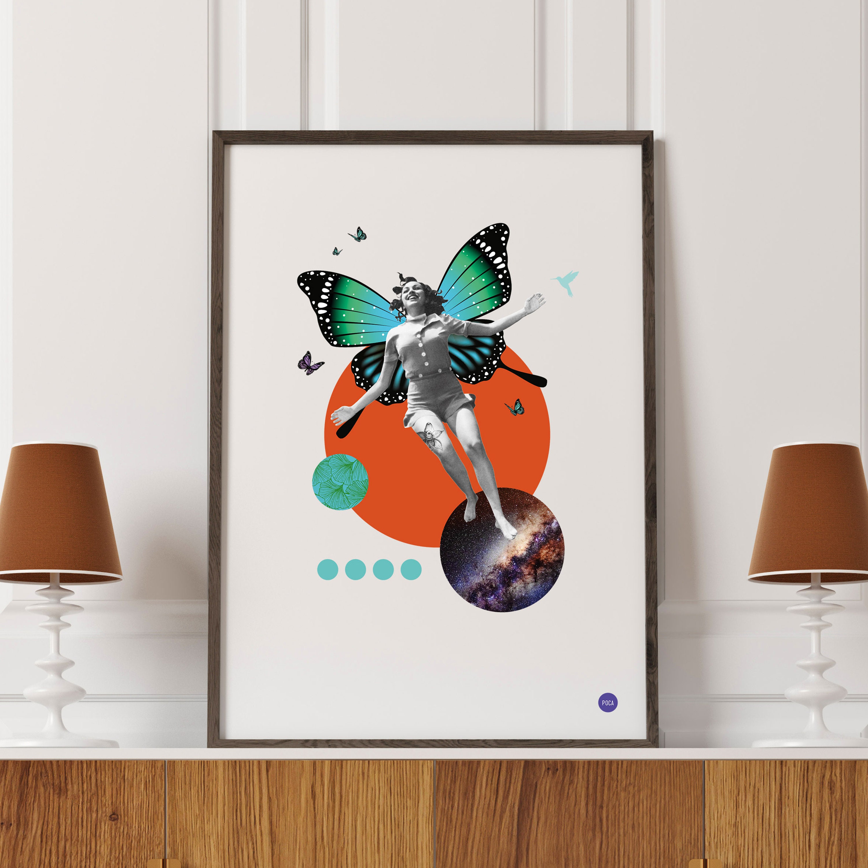 Affiche Viva La Vida - Collage Art Print Retro Vintage Surrealist Decorative Poster Mid Century