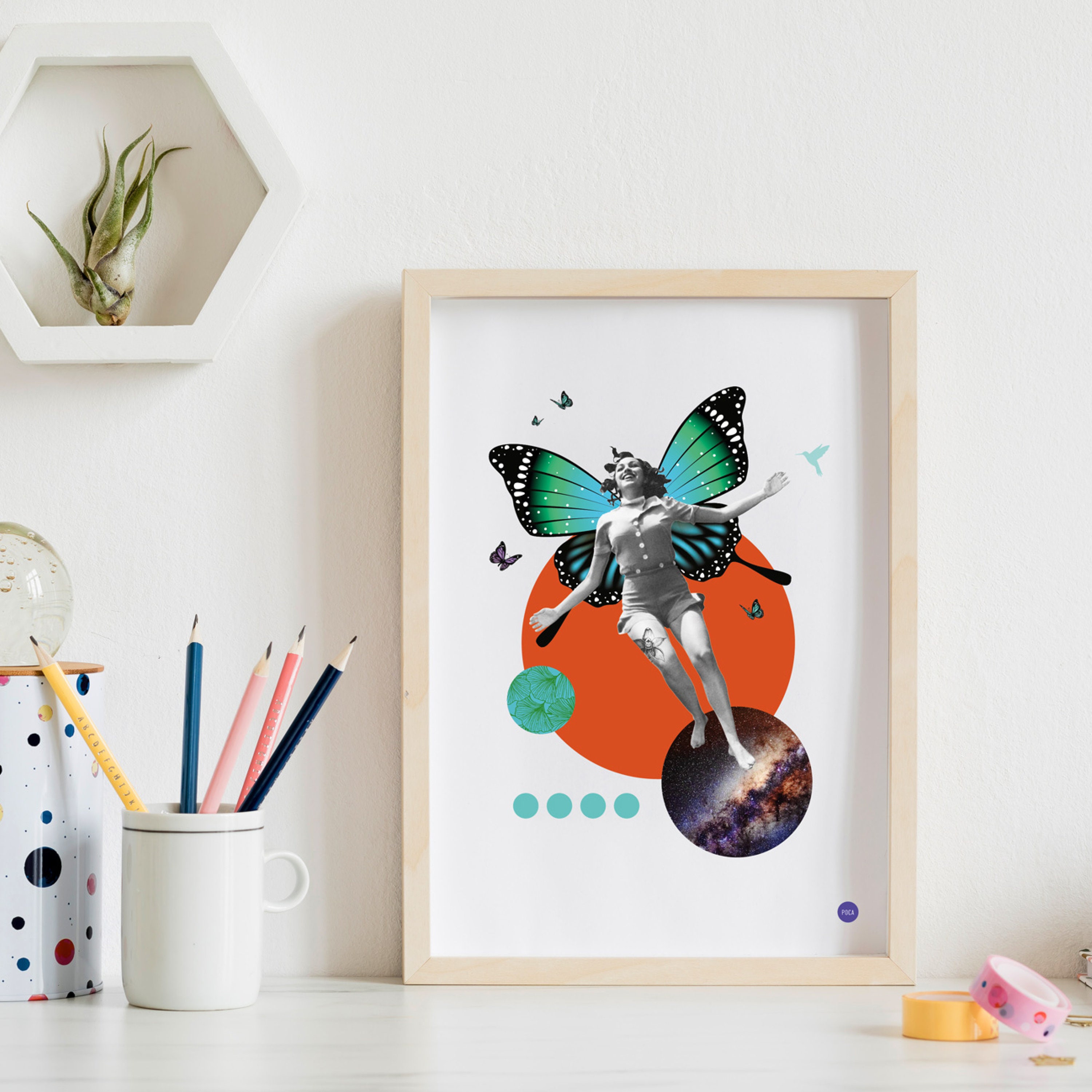 Viva LA VIDA poster collage art print retro vintage Etsy