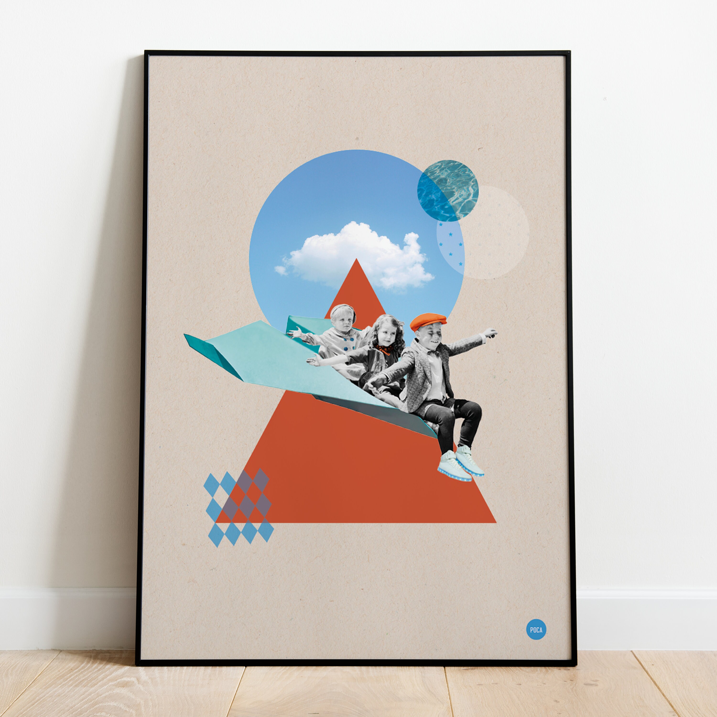 Affiche Mcfly A3 - Collage Art Print Retro Vintage Surrealist Decorative Poster Mid Century