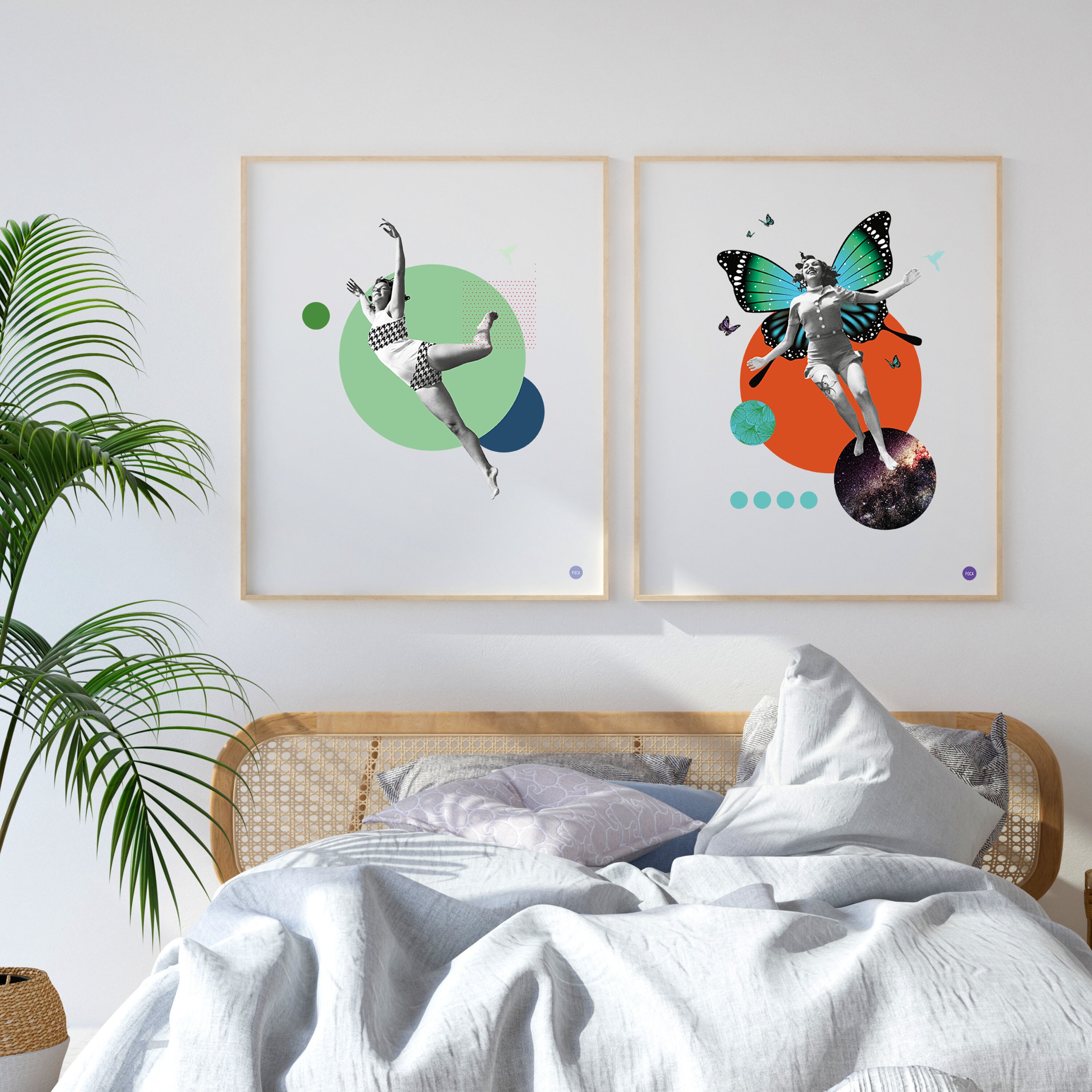 Affiche Viva La Vida - Collage Art Print Retro Vintage Surrealist Decorative Poster Mid Century