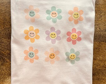 T-shirt Smiley Fleurs