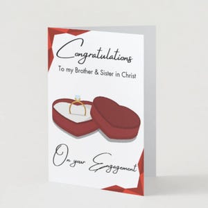 Biglietto di auguri di fidanzamento per fratelli e sorelle cristiani in Cristo
