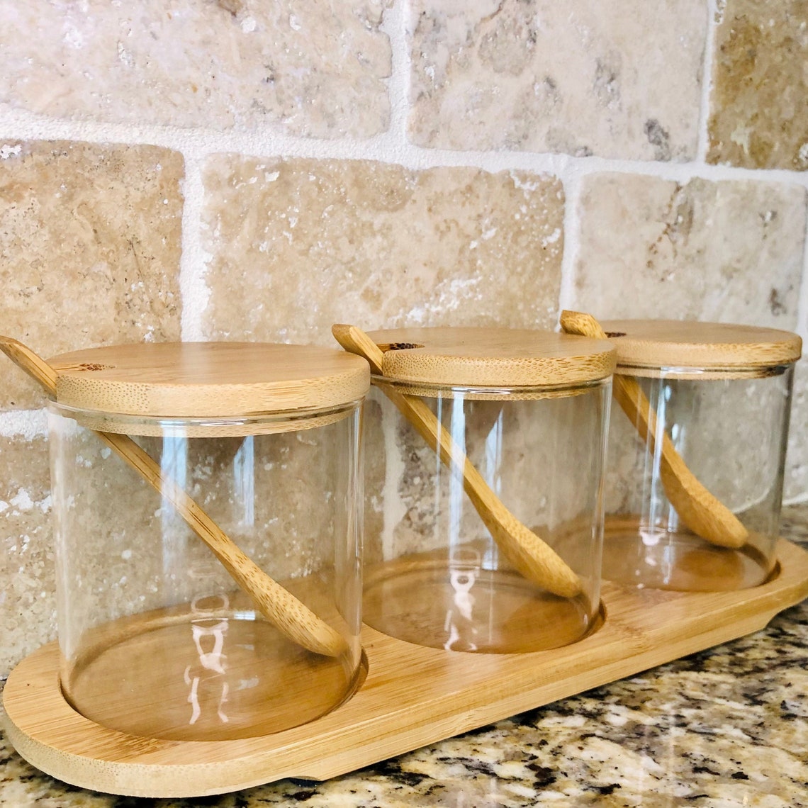 Condiment Jars Coffee Bar Sugar and Cream Set Salt and Etsy