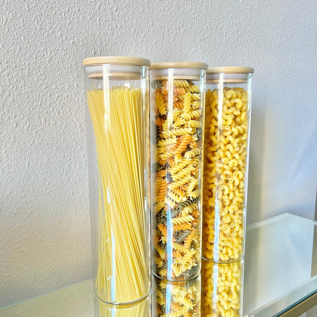 Glass Food Storage Jars, Glass Food Storage Containers, Bamboo Glass