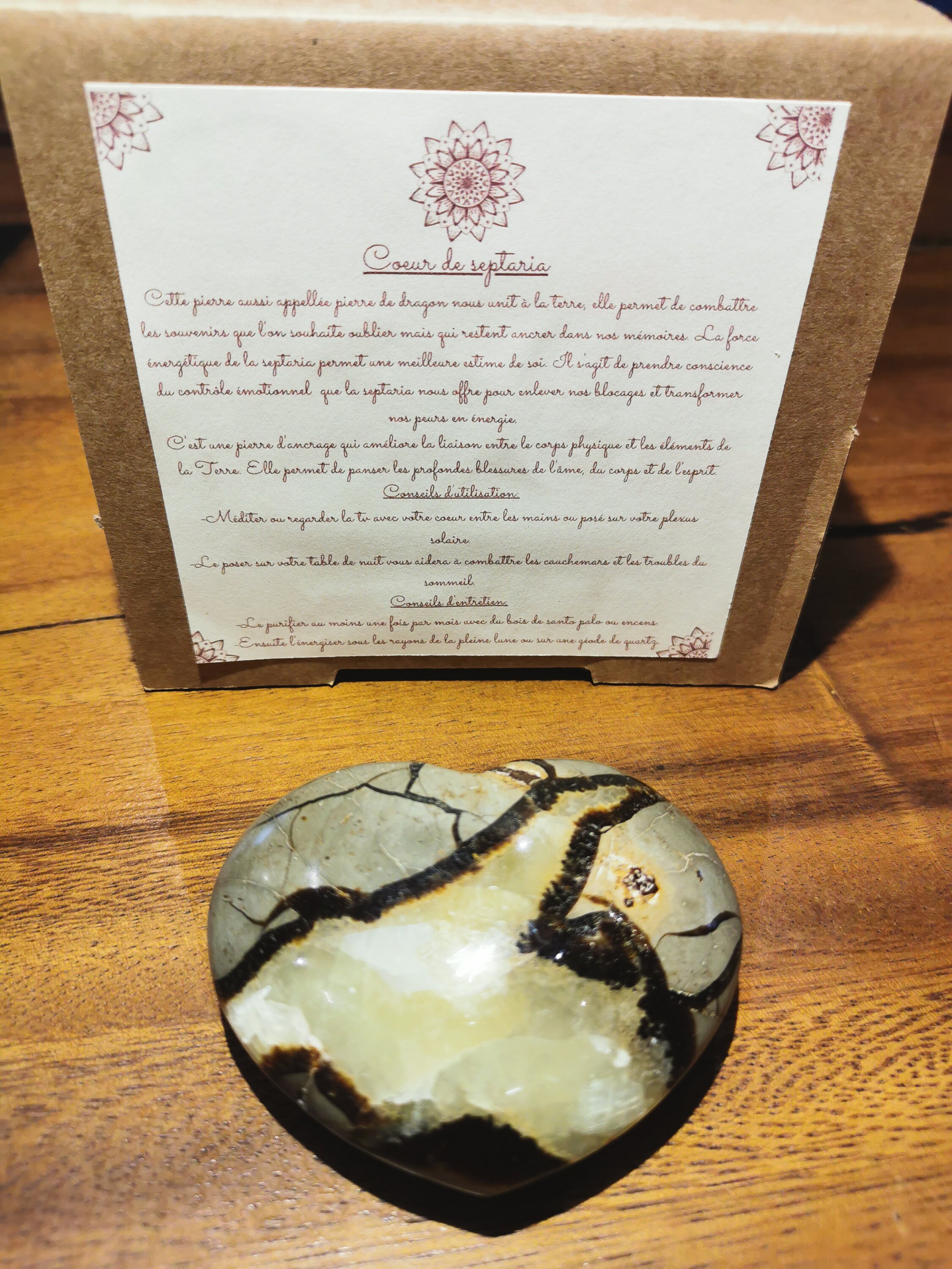 Coeur de Septaria 6cm 180 G