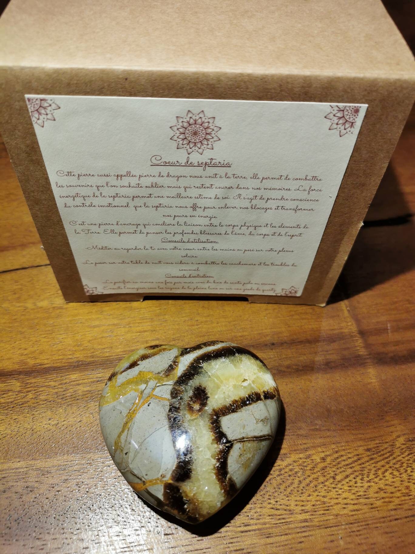 Coeur de Septaria 6cm 180 G