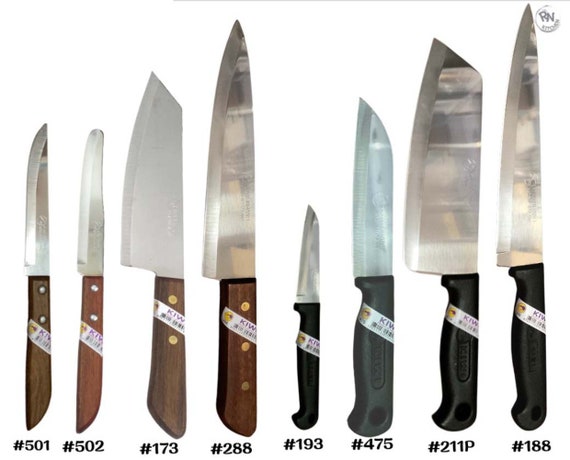 Chef's Knives Kiwi Brand set 8 pcs Stainless steel Blade Wood