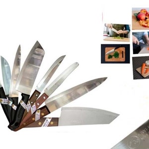 Kitchen Knives Thai KIWI Brand Stainless Steel Sharp Blade Plastic Handle 6  Size