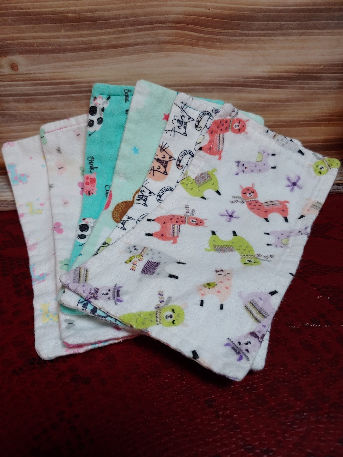 Set of 6 Baby/Toddler Reusable Tissues/Washcloths Etsy