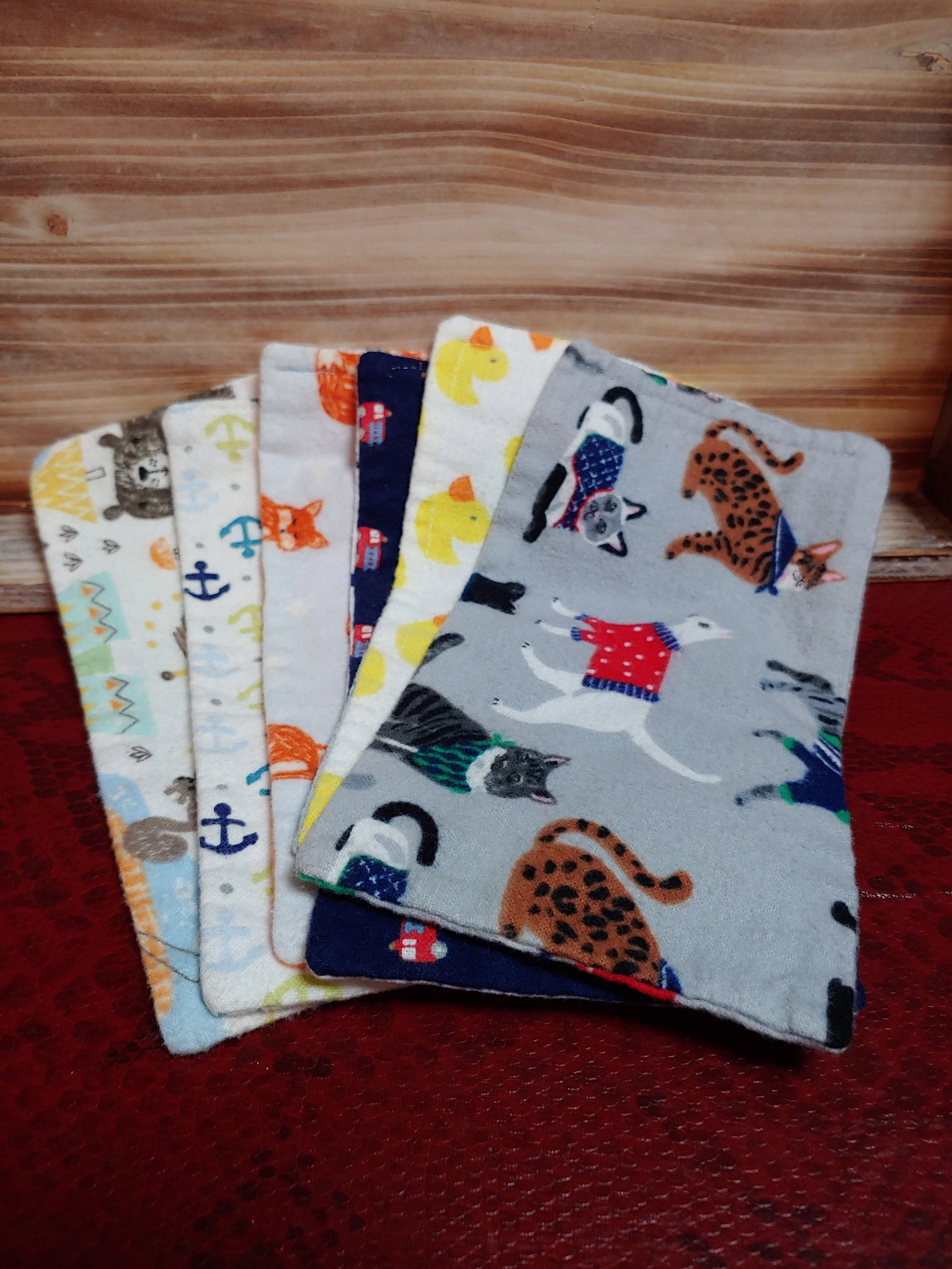 Set of 6 Baby/Toddler Reusable Tissues/Washcloths Etsy