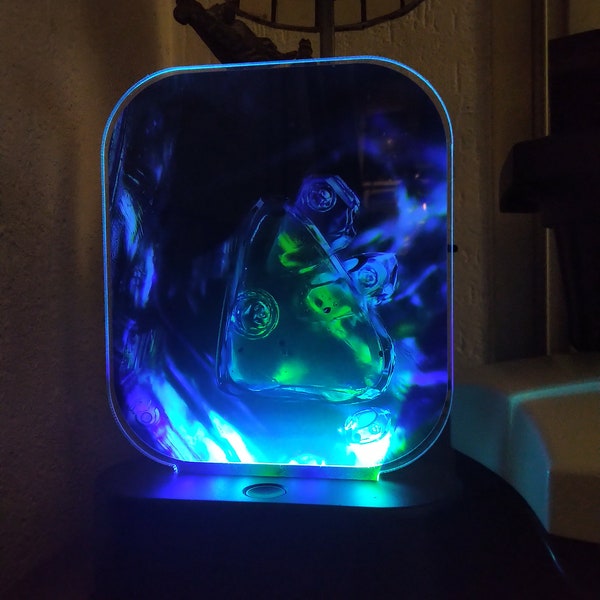 Lampe LED à 7Couleurs ; Scaphandre (Quartz Pétrole Brut)