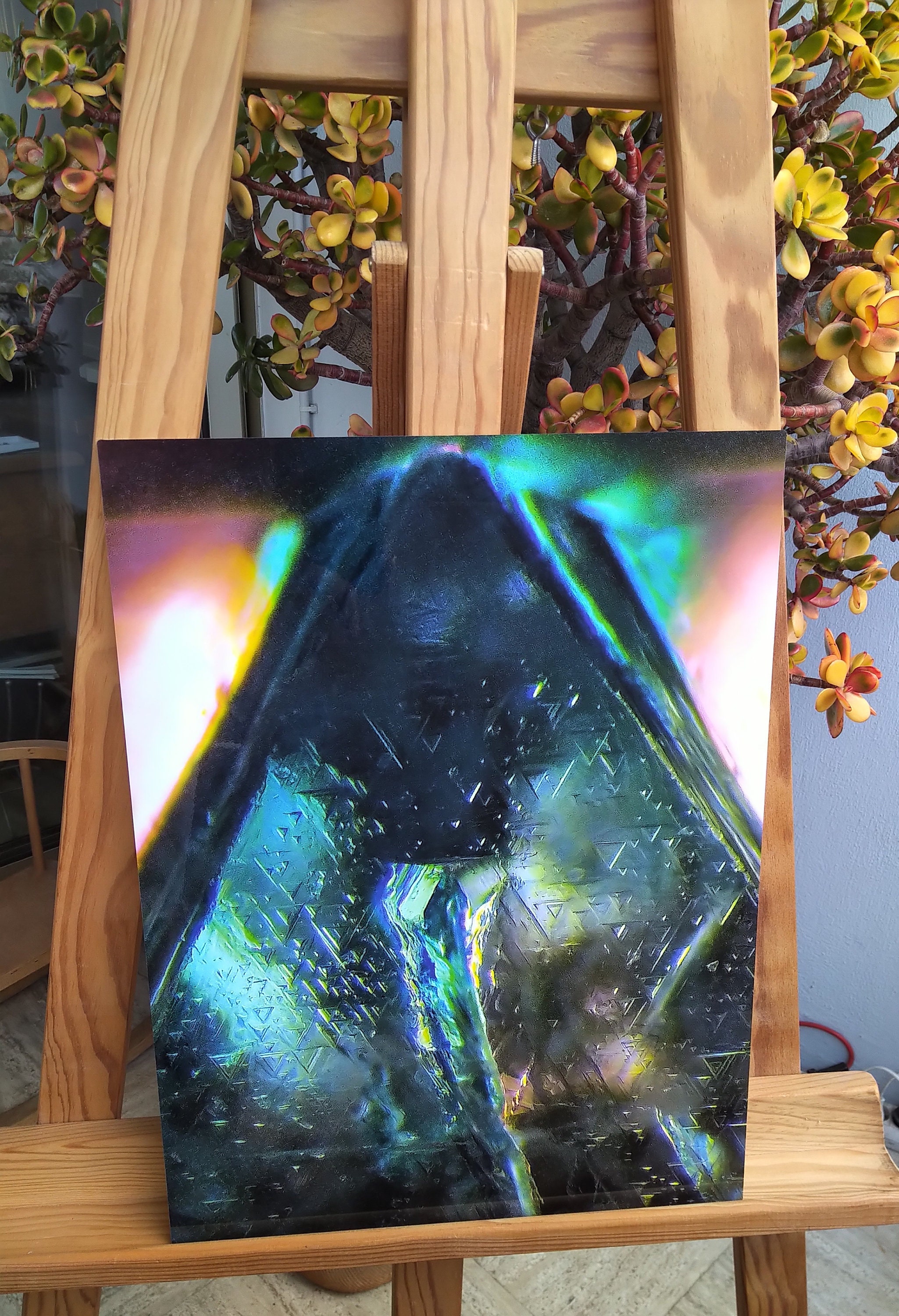 Cascade ~ Diamant Brut ; Photomicrographie sur Aluminium