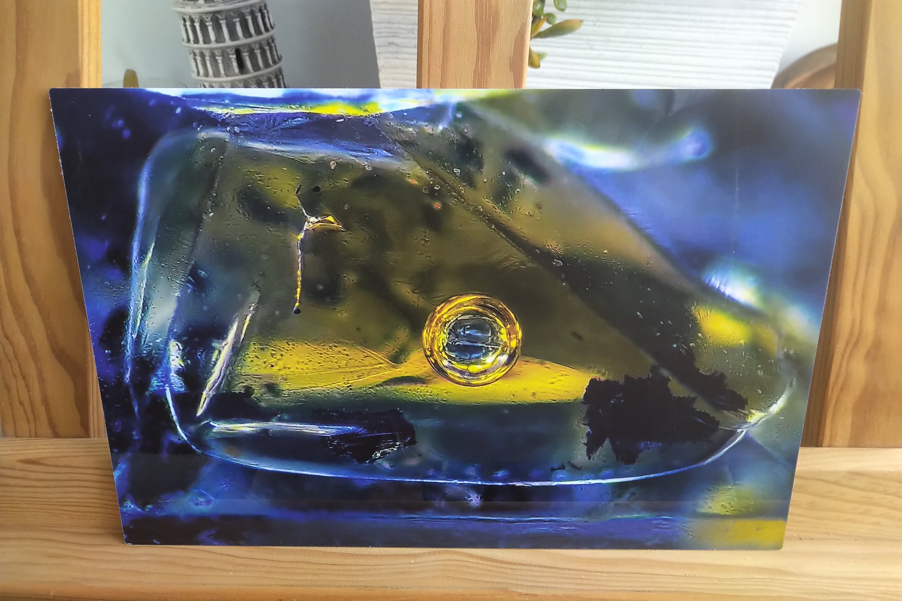 Sous-Marin ~ Quartz Pétrole ; Photomicrographie sur Aluminium