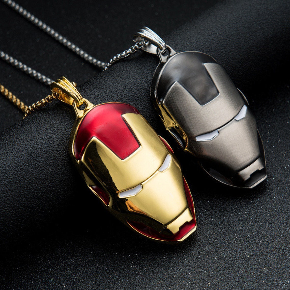 Iron Man Necklace Avengers logo charm necklace SUPER HEROES Etsy