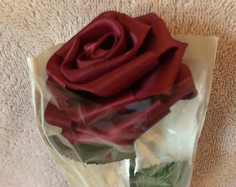 Burgundy Satin Rose