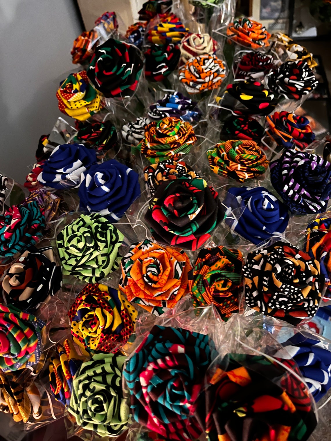 750 Assorted African Cloth Roses - Etsy