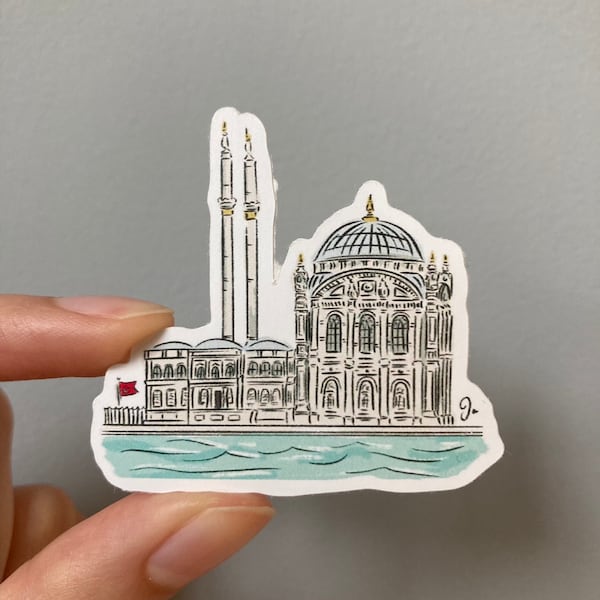 Ortakoy Mosque Sticker, Istanbul Sicker, Turkey, Eco-Friendly Sticker