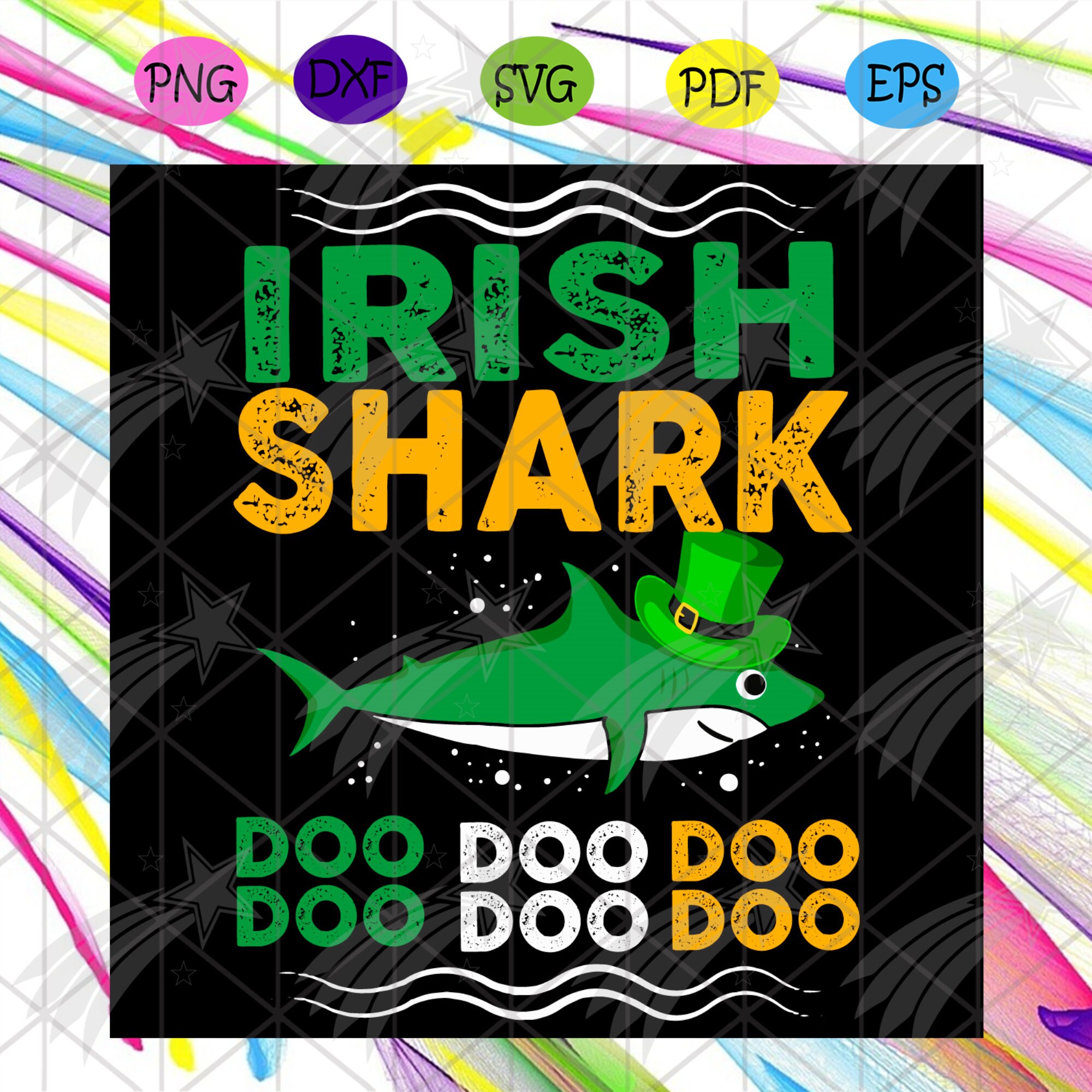 Download Irish Shark Doo Doo Doo Svg Patrick Svg Irish Shark Svg | Etsy