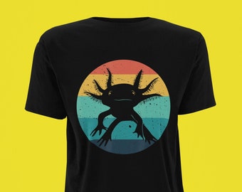 Axolotl Retro Sunrise T-Shirt