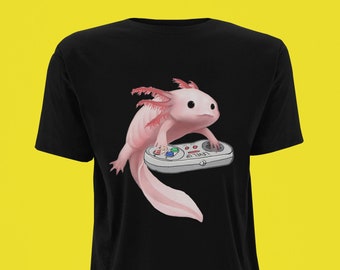 Axolotl Playing Video Games T-Shirt