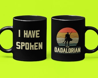 El Dadaloriano Con He Hablado 11 oz. Taza de café negra regalo del día del padre