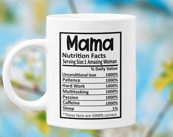 Mama Nutritional Facts 15 oz. Funny Mother's Day Mug