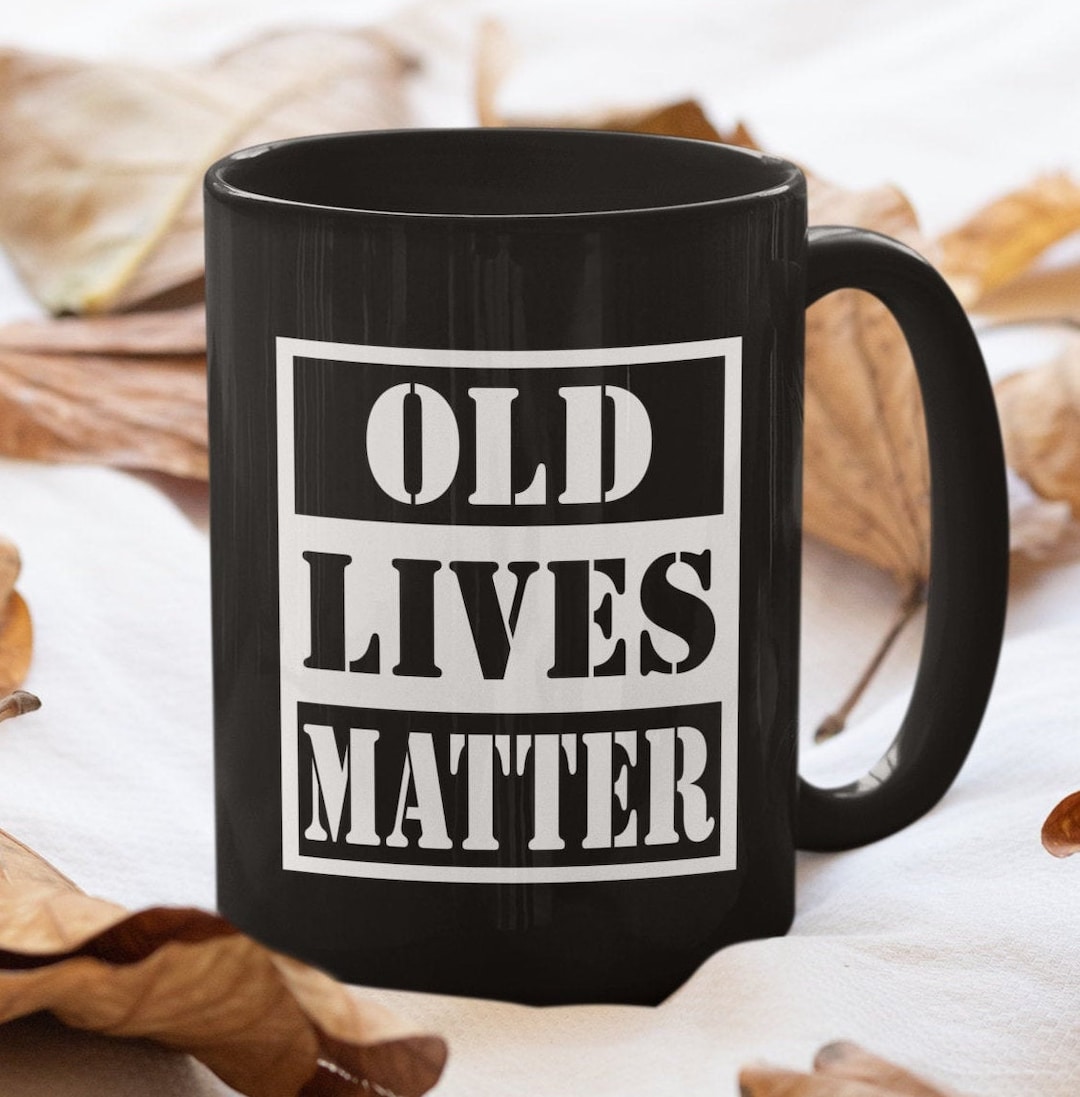 FALJIOK Tasse à Café Old Lives Matter, Drapeau Amusant, Fête Des Pères