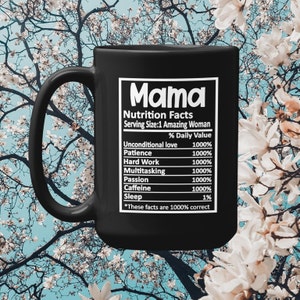 Mama Nutritional Facts 15 oz. Funny Mothers Day Coffee Mug