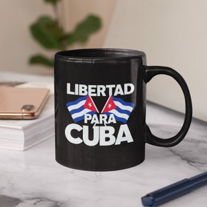 Libertad Para Cuba Free Cuba 11 oz. Black Coffee Mug