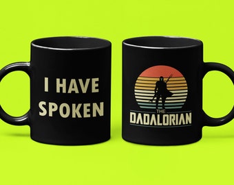 El Dadaloriano Con He Hablado 11 oz. Taza de café negra regalo del día del padre