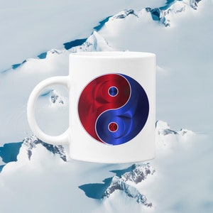 Yin Yang 11oz Coffee Mug | Yin Yang Tea Mug | Yoga Mug | Mindful Mug | Spiritual Mug | Meditation Mug | Inspirational Mug |Tea Cup