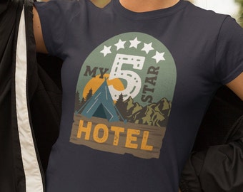 Funny Camping Shirt My 5 Star Unisex T-Shirt For Campers and Hikers
