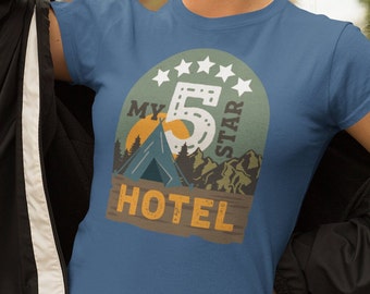 Funny Camping Shirt My 5 Star Unisex T-Shirt For Campers and Hikers