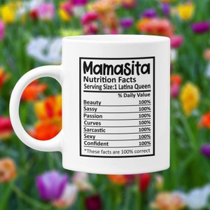 Mamasita Nutritional Facts 11 oz. Funny Mothers Day Coffee Mug