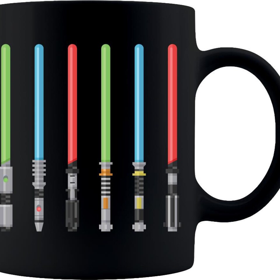 Lightsaber Black Coffee Mug