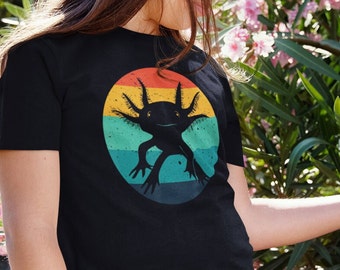 Axolotl Retro Sunrise Kid's T-Shirt