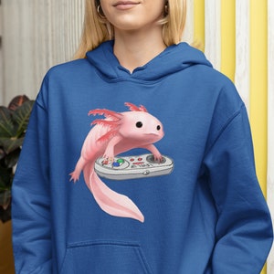 Axolotl Playing Video Games Unisex Hoodie