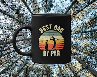 Best Dad By Par 11 oz. Black Coffee Mug