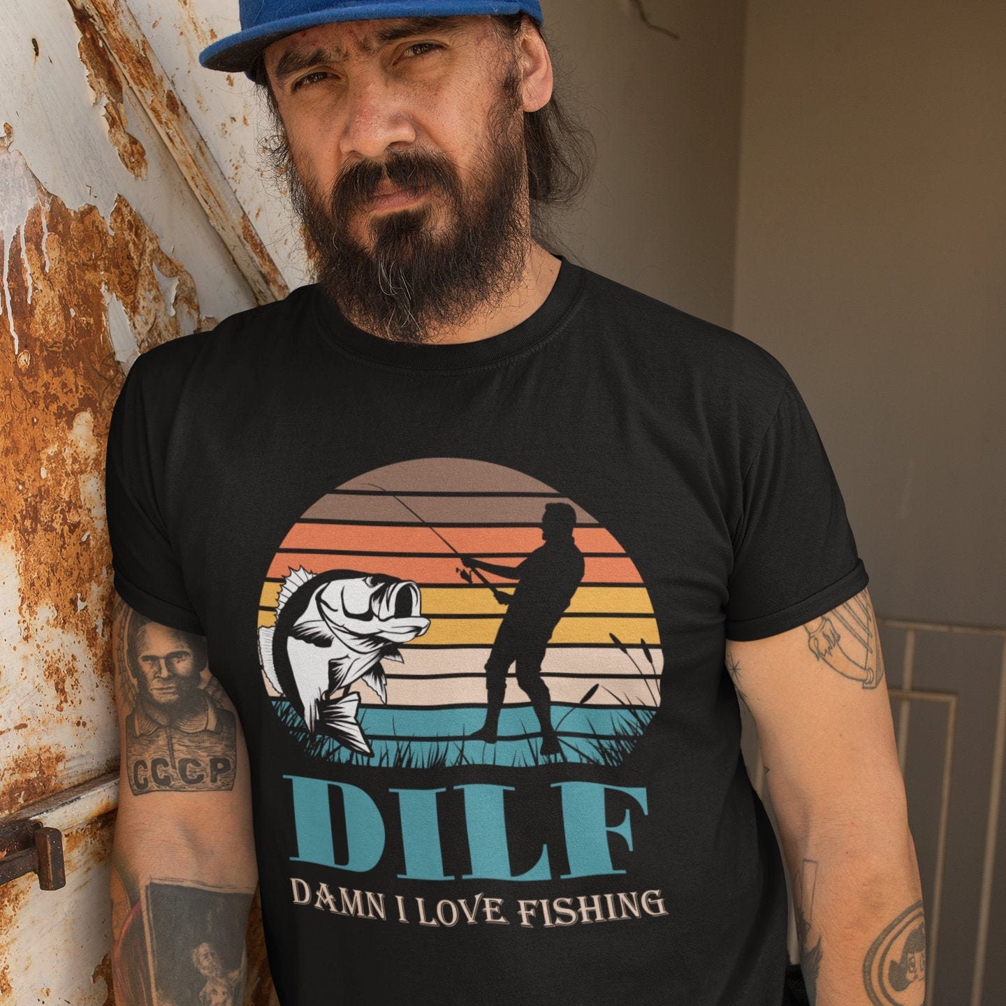 DILF Damn I Love Fishing, Funny T-shirt -  Canada