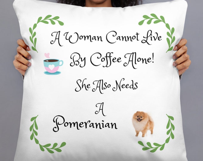 Pomeranian Throw Cushion | Gifts For Her | Xmas Birthday | Pomeranian Dog Lovers | Brubonchi