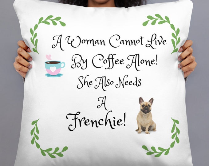 French Bulldog Throw Cushion | Gifts For Her | Xmas Birthday | Frenchie Dog Lovers | Brubonchi