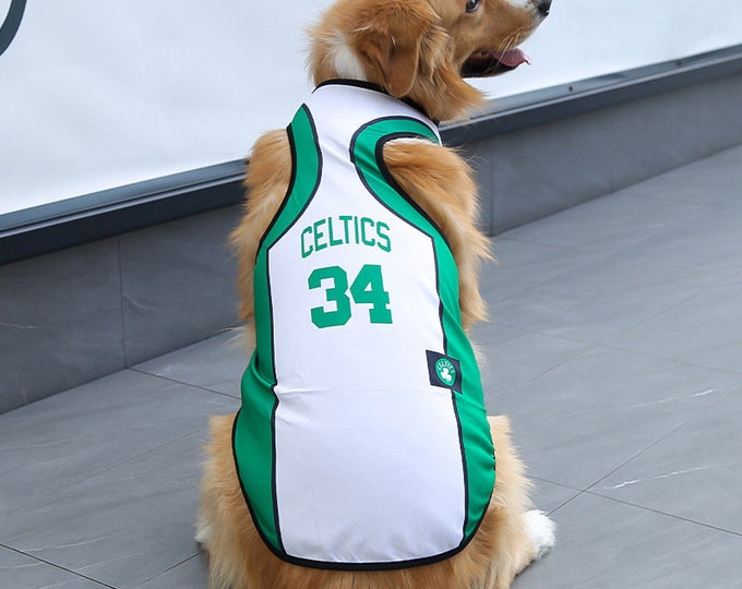 Pet Basketball Celtics Jersey | Breathable for Dog or Cat.