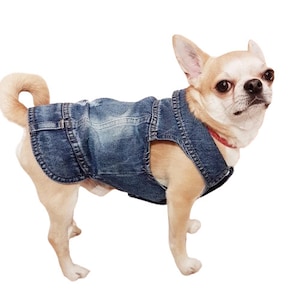 Denim Waistcoat | Dog Clothes | Cat Clothes | Gift for Pets | Pet Clothing