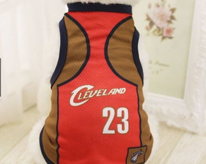 Cleveland Basketball Jersey | Dog Clothes | Cat Clothes | Pet Vest