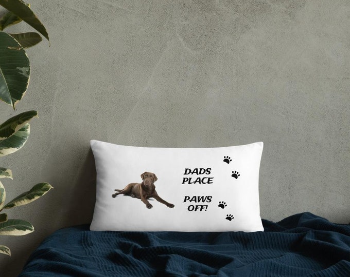 Chocolate Labrador Throw Cushion | Gifts For Her | Gifts For Him | Xmas Birthday | Labrador Dog Lover | Brubonchi