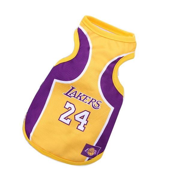 Pet Basketball Lakers Jersey Breathable for Dog or Cat. 