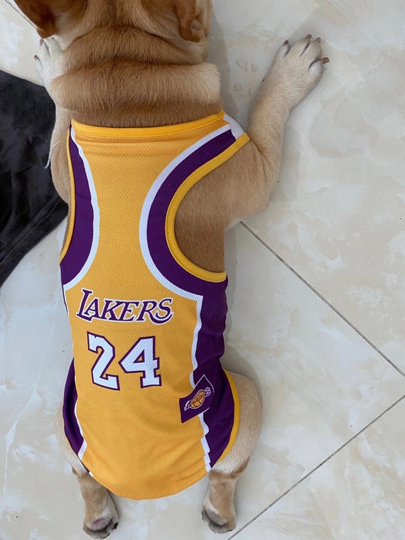 Clothes for Dogs Los Angeles Lakers Kobe Bryant #24 Pet Jersey Clothes for  Cats