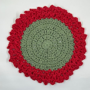 Merry Berry Washcloth/Dishcloth, Christmas Colors